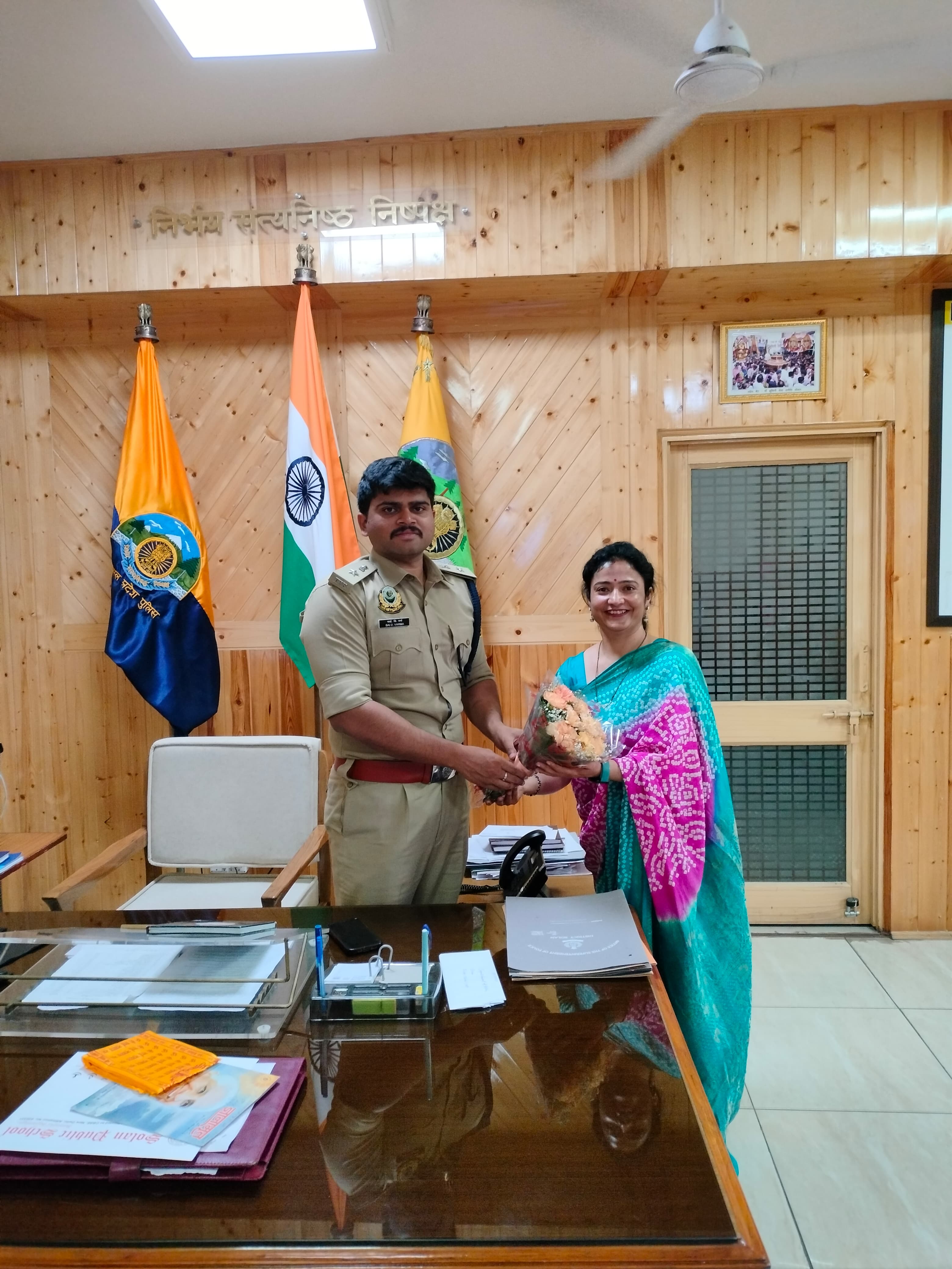 Principal during a courtesy visit to the SP Solan